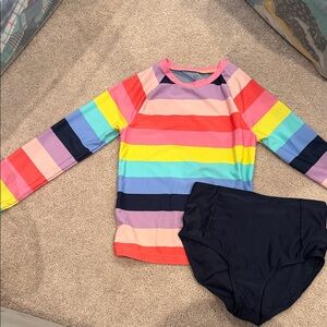 GAP Multicolor Striped Kids Swim Rashguard
